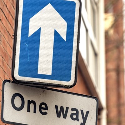 One way sign image