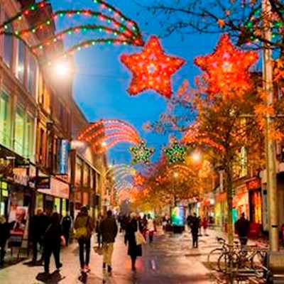Christmas lights in the city centre