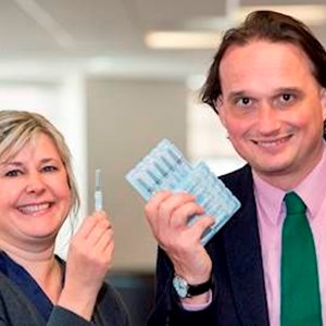 Flu vaccinations. Picture shows nurse Rachel Treanor with deputy city mayor Cllr Adam Clarke