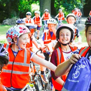 Children on bikes