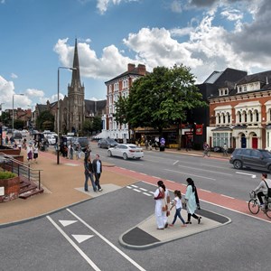 London Road cycle lane