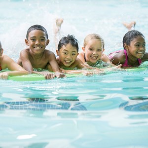 Children swimming