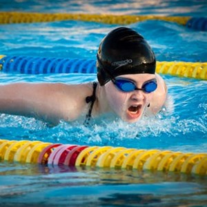 child swimming