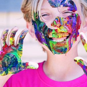 boy with facepaint