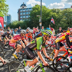 Riders in Leicester's Castle Classic