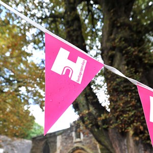 Belgrave Hall with Heritage Sunday bunting