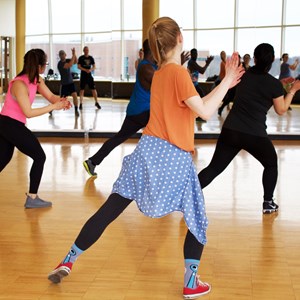 people exercising