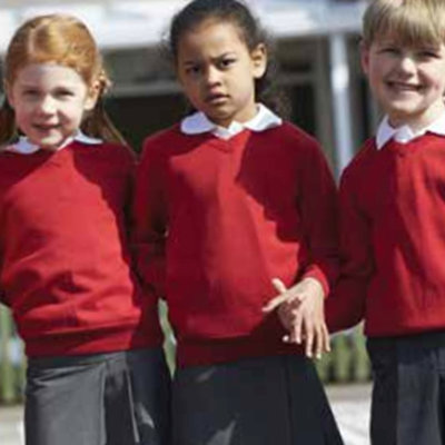 A stock photo of primary school children