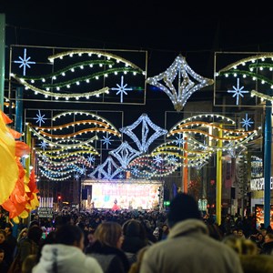Christmas lights in Leicester