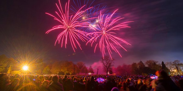 Fireworks above Abbey Park