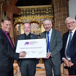 Bishop of Leicester, Dean of Leicester, City Mayor and Police and Crime Commisioner are backing a homelessness charter