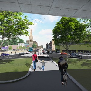 Artist impression of Belgrave Gate North scheme