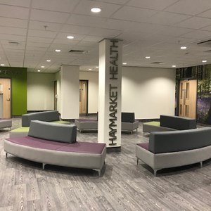 Image: The new reception at Haymarket Health sexual health centre