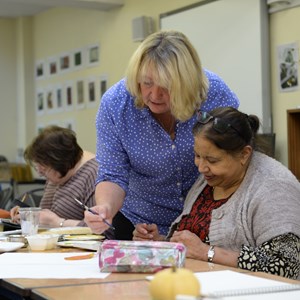 Adult learner with a tutor