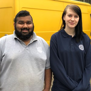 Image: Apprentices Sufyaan Shaikh and Alanis Thomas