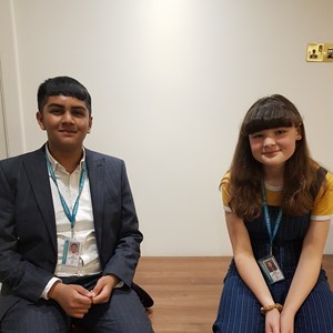 Image: Claudia Osbourne and Dev Sharma from Leicester Young People's Council