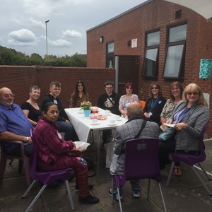 Picture shows Shared Lives carers and service users at their afternoon tea event