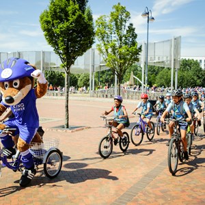 Image: Last year's schools' bike ride. Credit: Ian Jacques/Ride Leicester