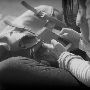 Girl using smartphone