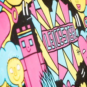 Leicester City Festival graffiti painting