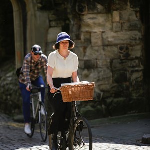 Image: The Green Bicycle Mystery re-enactment