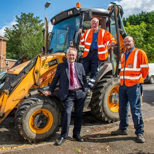 City Mayor with John Wood and John Raby of highways team