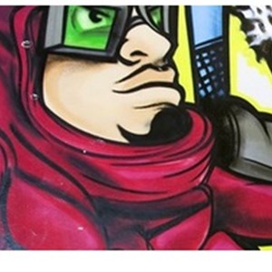 Image shows street art