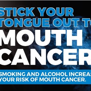 Image: An promotional image to raise awareness of mouth cancer