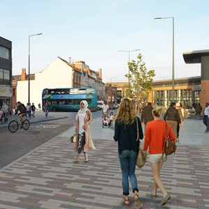 artist's impression of improvements on Belgrave Gate