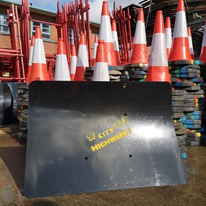 City Highways road cones and signs