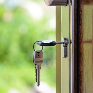 key in a door