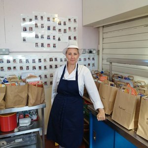 Catering staff at Stokes Wood primary school
