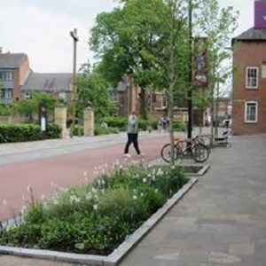 Image: A street scene in Leicester