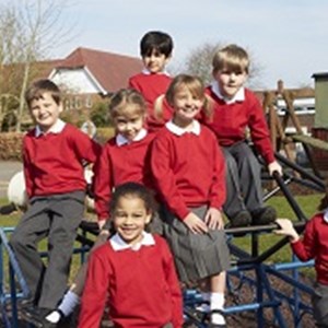 Stock photo of a group of schoolchildren