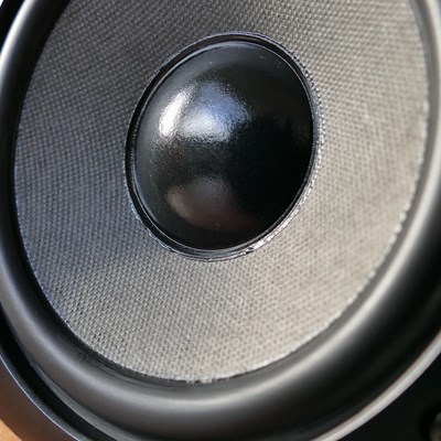 Close up of loudspeakers