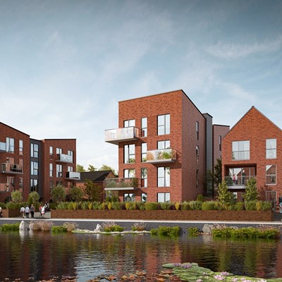 Artist's impression - new homes at Waterside