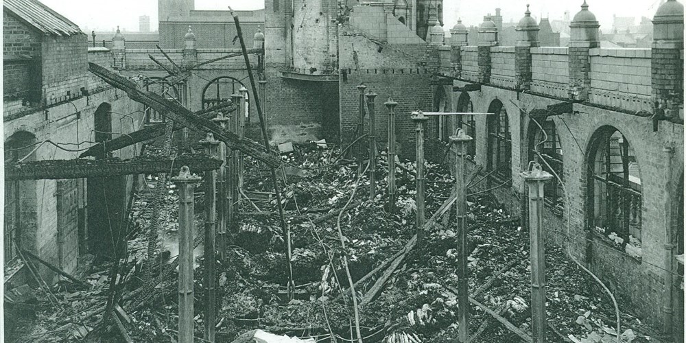 Bomb damage in Leicester, November 1940