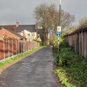 Improved section of path on Great Central Way