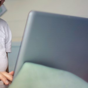 Person using laptop