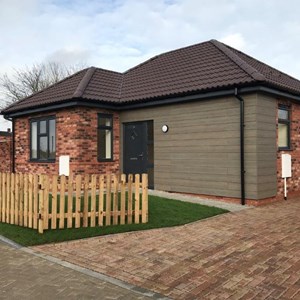 One of the new council houses in Rosshill Crescent