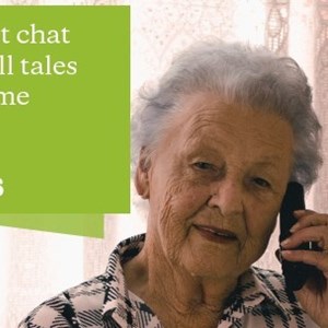 A woman on the telephone