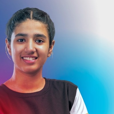Marketing photo of a young person for the youth hub project
