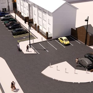 Artist impression of new parking bays at Ottawa Road