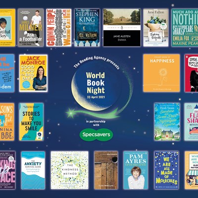 World Book Night graphic with logo and book covers