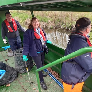 Parks staff at volunteering event