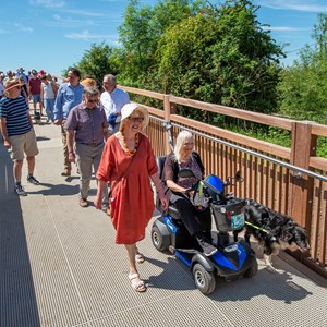 Local campaigners join the City Mayor and Deputy City Mayor at the launch of the ramp