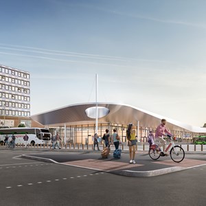 View of new St Margaret's Bus Station