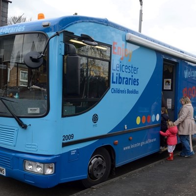 A picture of one of Leicester's existing Bookbuses