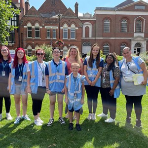 Cllr Sarah Russell (centre) with parent champions