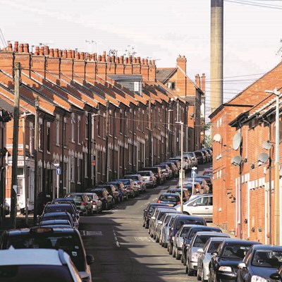 generic picture of a row of houses in Leicester